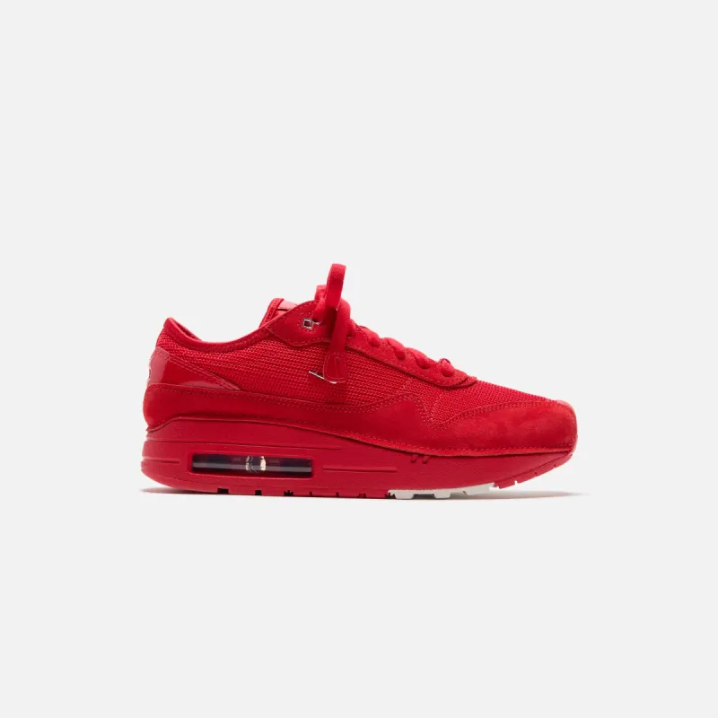 Nike x Jacquemus WMNS Air Max 1 SP - University Red / Metallic Silver sold by Kith