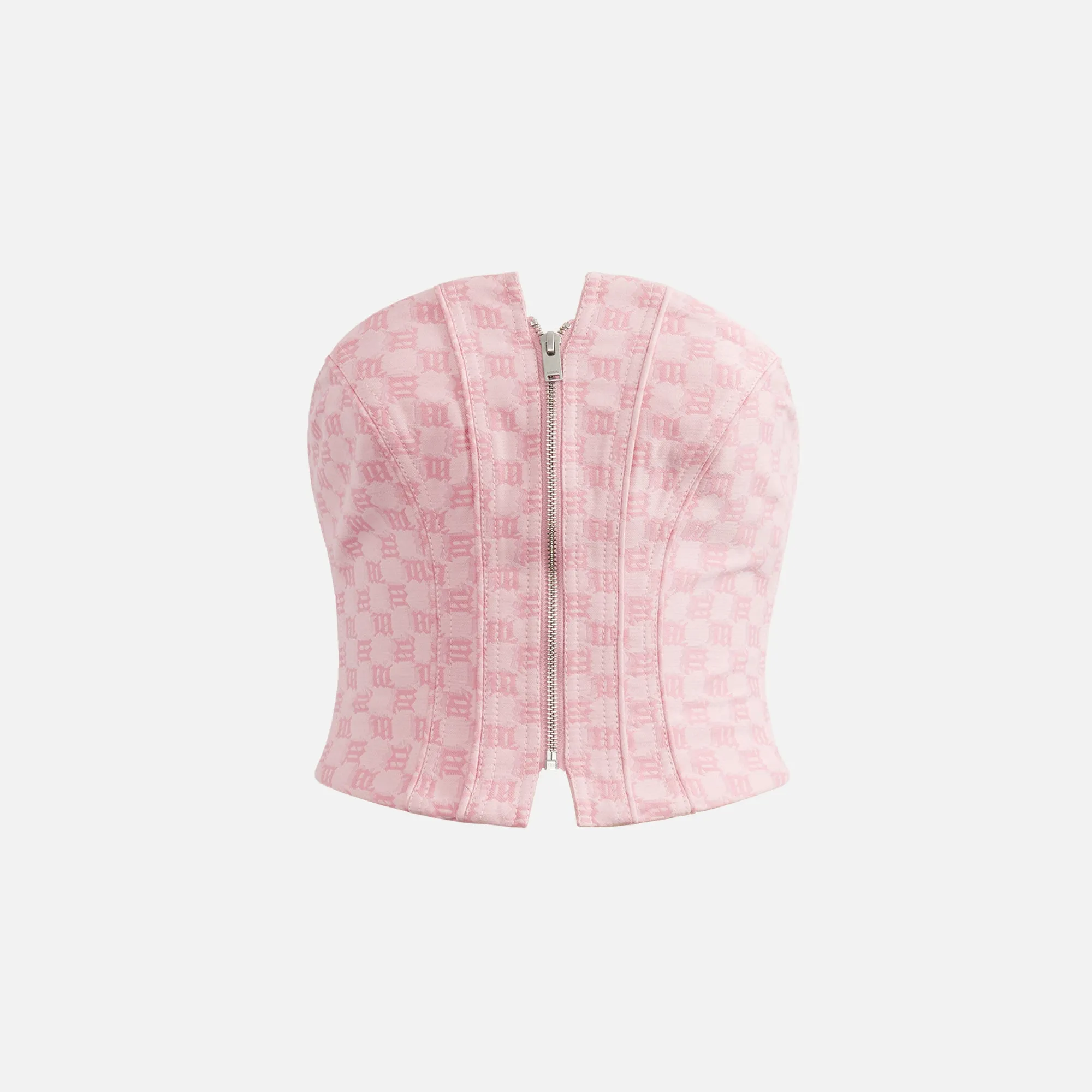 MISBHV Jacquard Canvas Monogram Corset Top - Bubblegum sold by Kith