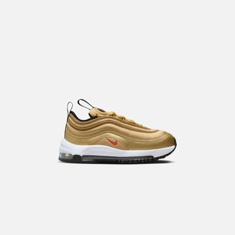 Nike PS Air Max 97 - Metallic Gold / University Red / Black / White sold by Kith