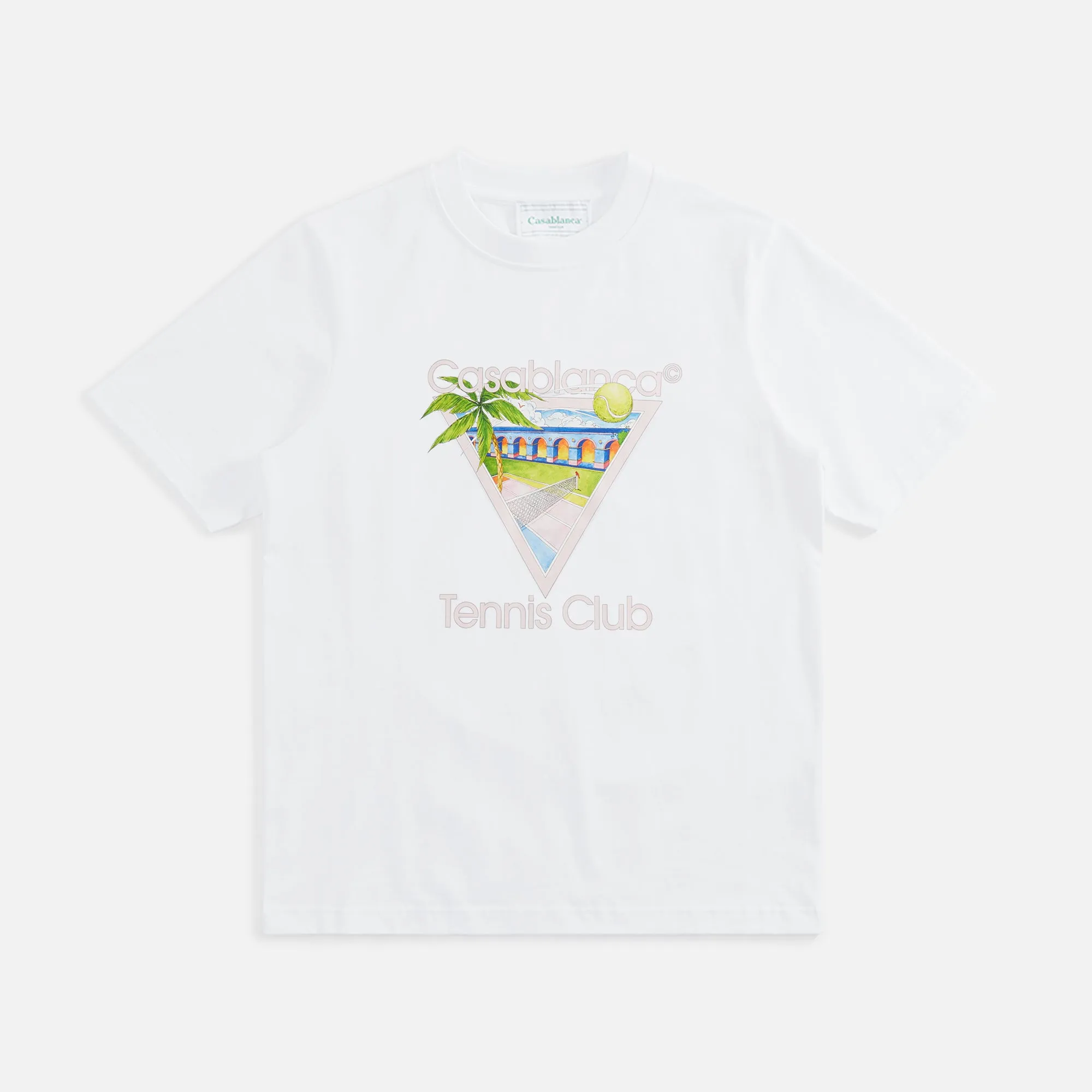 Casablanca Tennis Club Tee - White sold by Kith