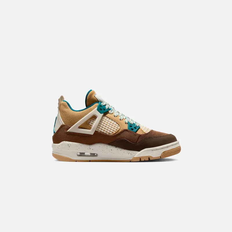 Nike GS Air Jordan 4 Retro - Cacao Wow / Geode Teal / Ale Brown sold by Kith