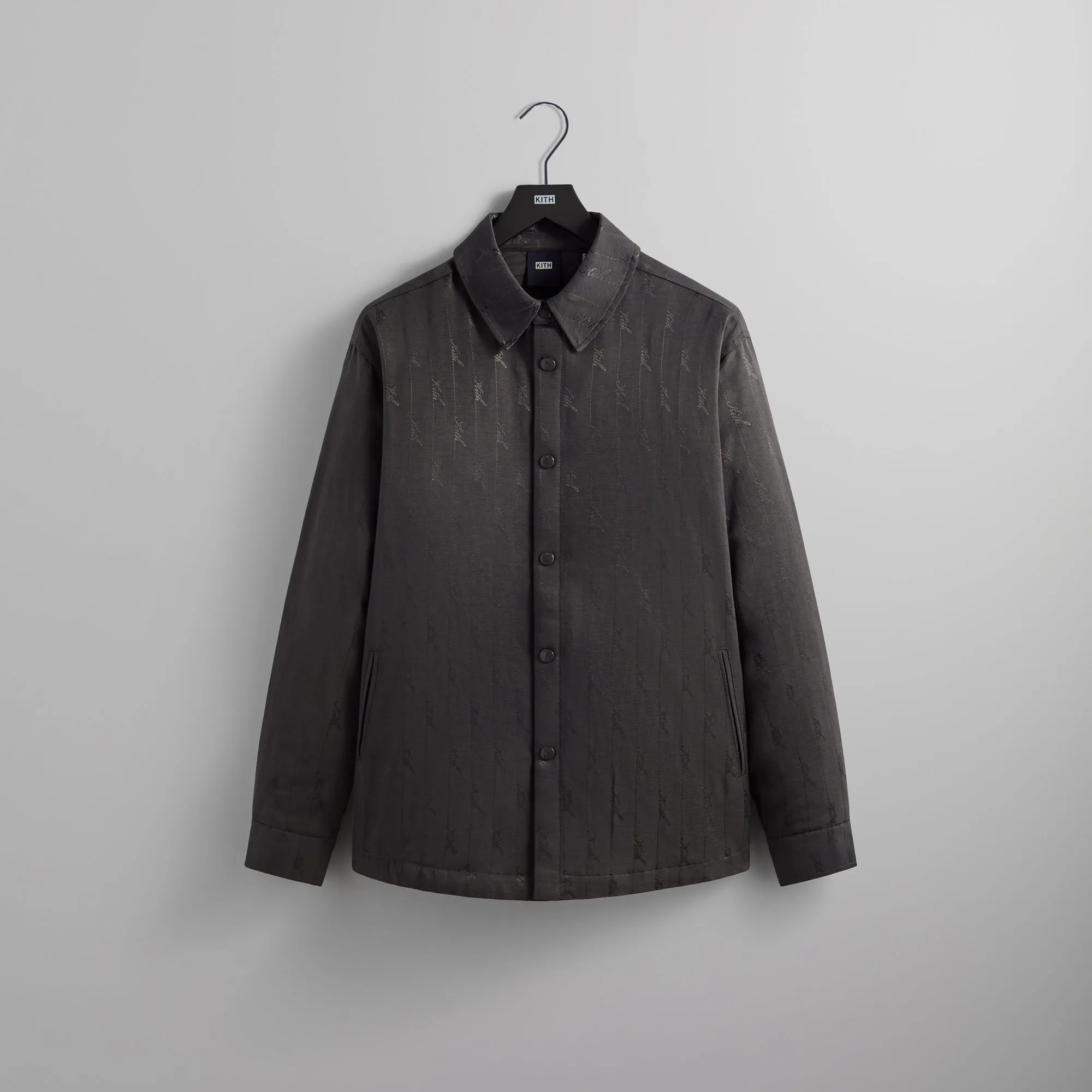Kith Jacquard Faille Sutton Quilted Shirt Jacket - Somber sold by Kith
