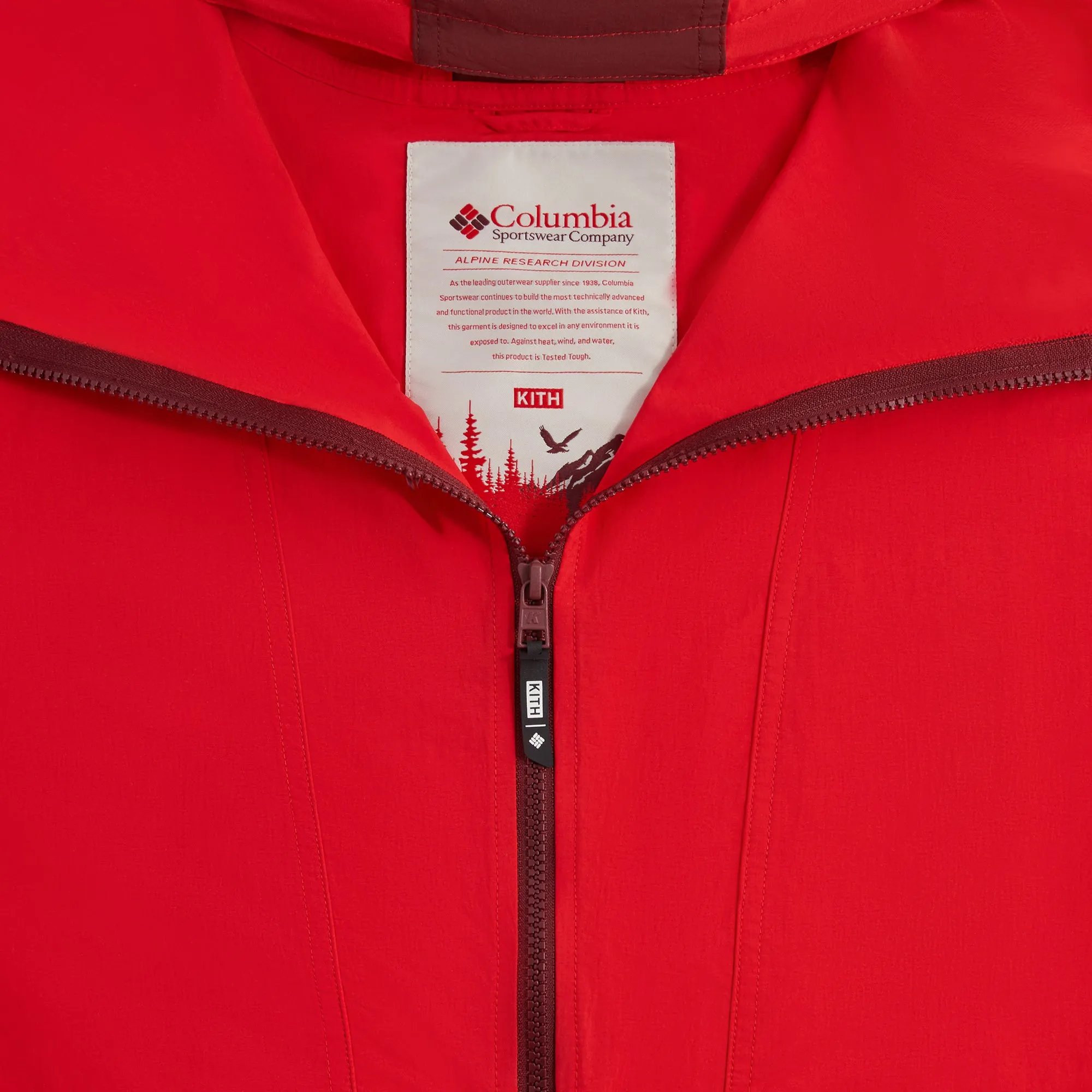 Kith for Columbia Wind Anorak - Red Velvet sold by Kith product image thumbnail 4