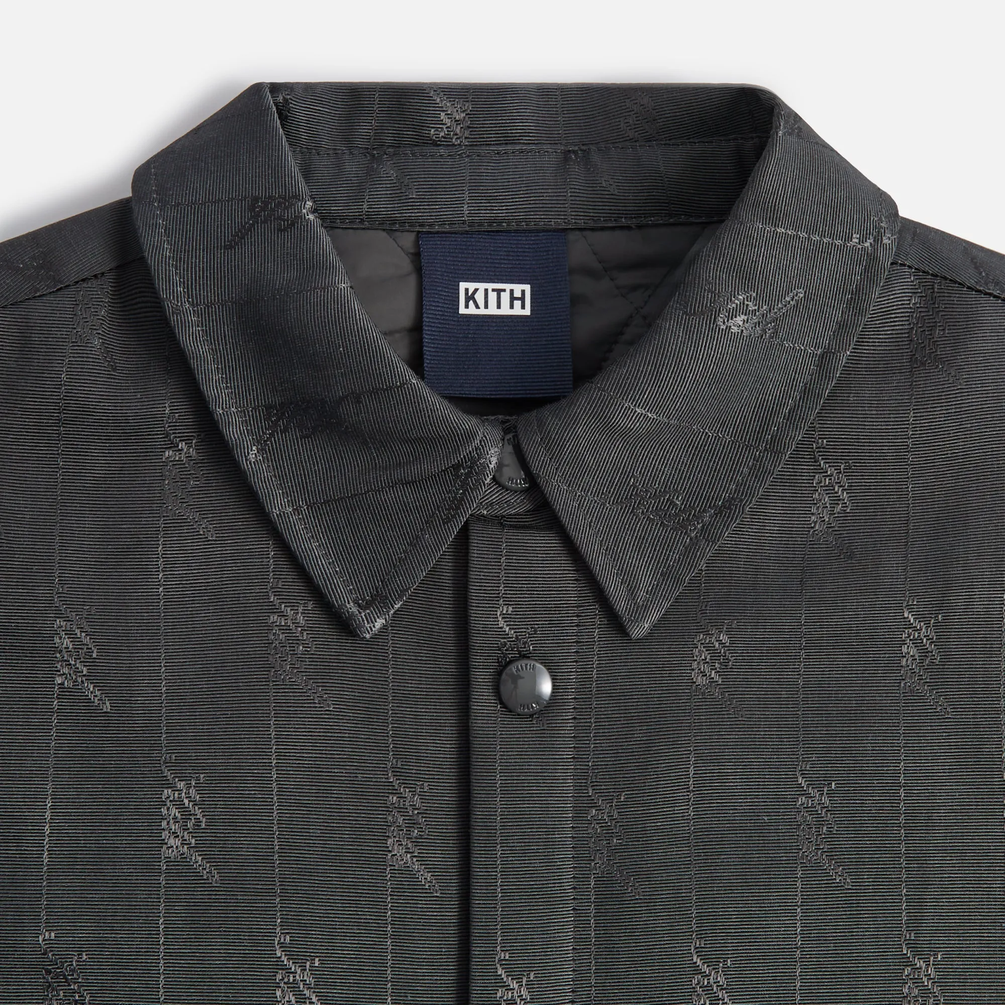 Kith Jacquard Faille Sutton Quilted Shirt Jacket - Somber sold by Kith product image thumbnail 4