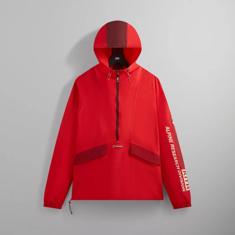 Kith for Columbia Wind Anorak -  Red Velvet sold by Kith