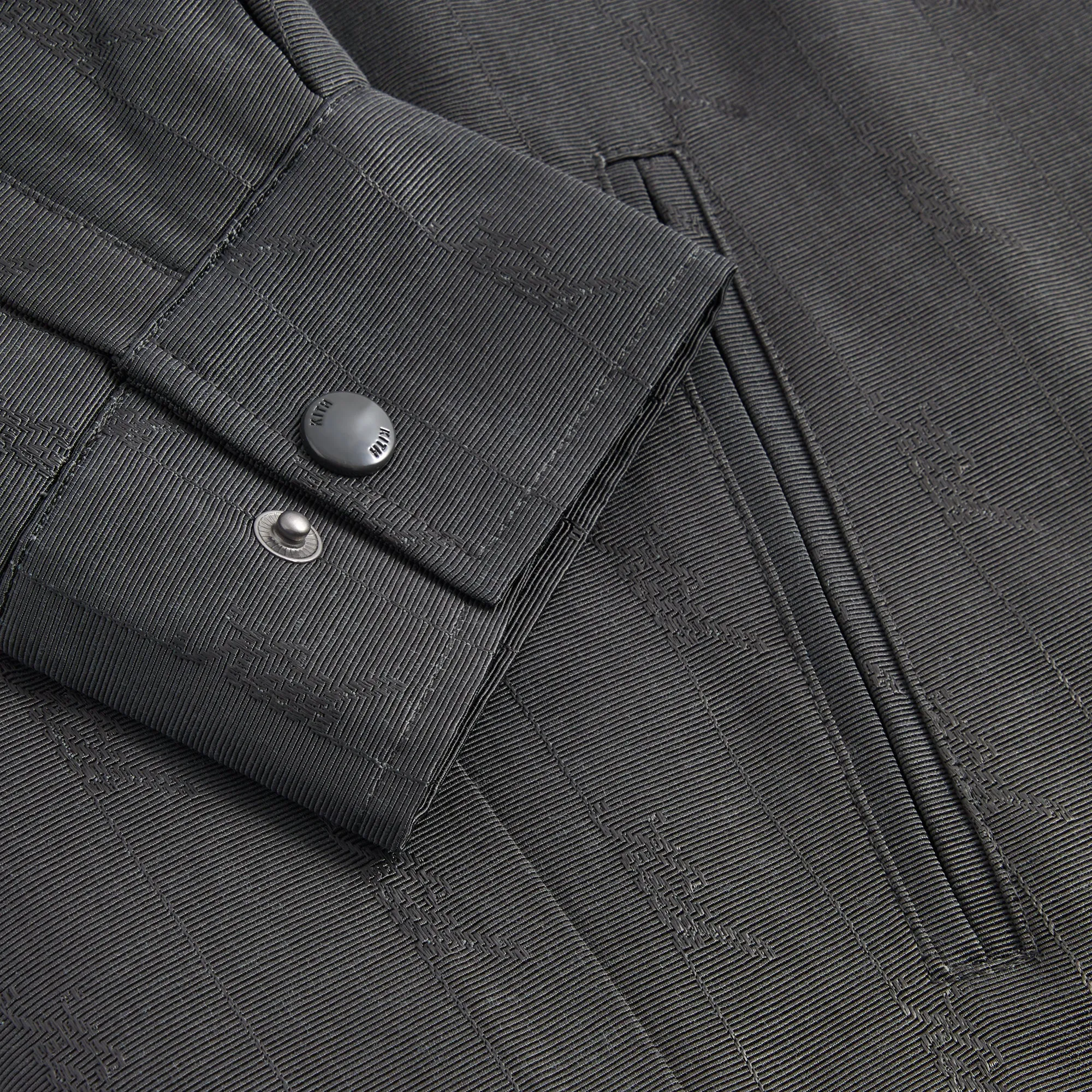 Kith Jacquard Faille Sutton Quilted Shirt Jacket - Somber sold by Kith product image thumbnail 5