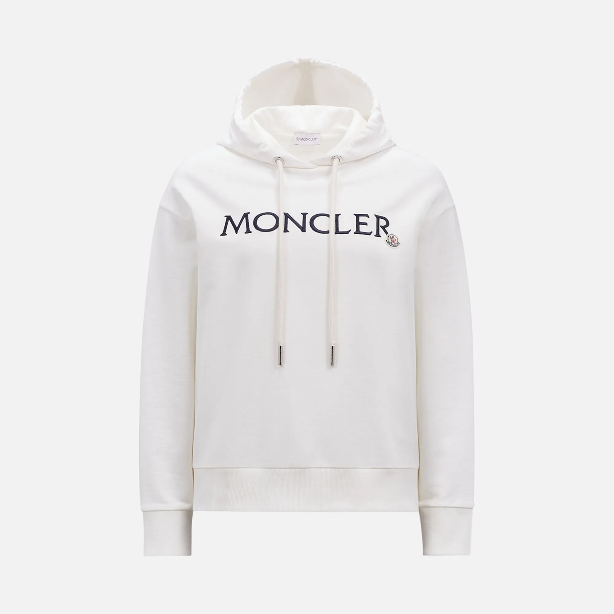 Moncler Embroidered Logo Hoodie - White sold by Kith