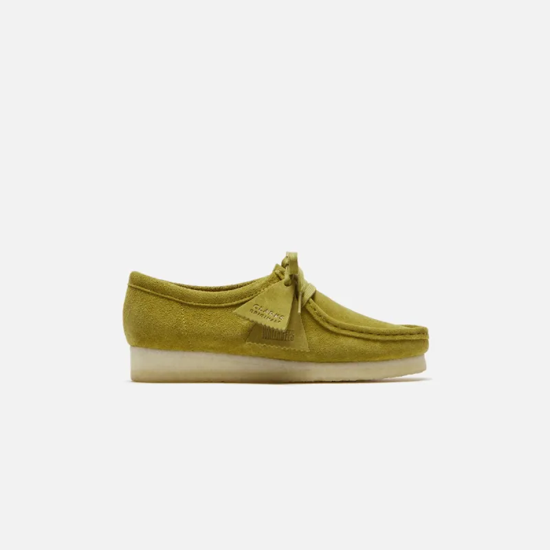 Clarks WMNS Wallabee - Mid Green Suede sold by Kith