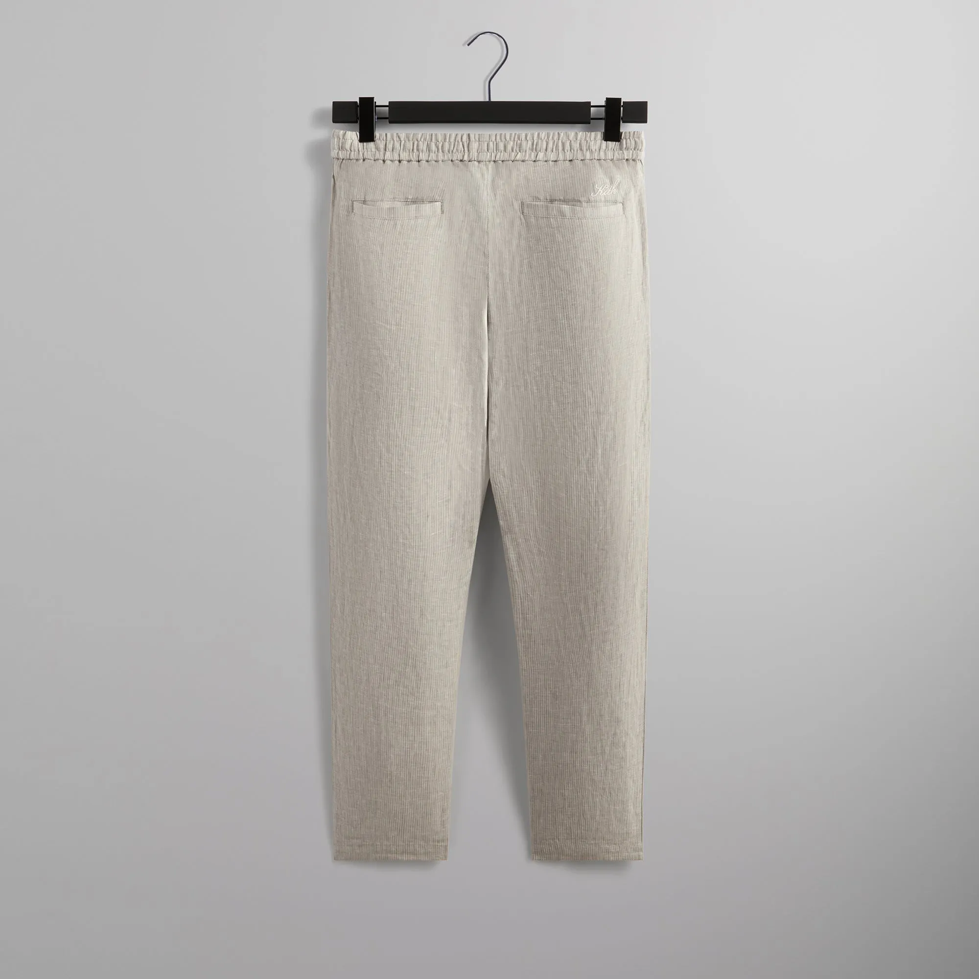 Kith Pinstripe Linen Barrow Pant - Light Heather Grey sold by Kith product image thumbnail 2