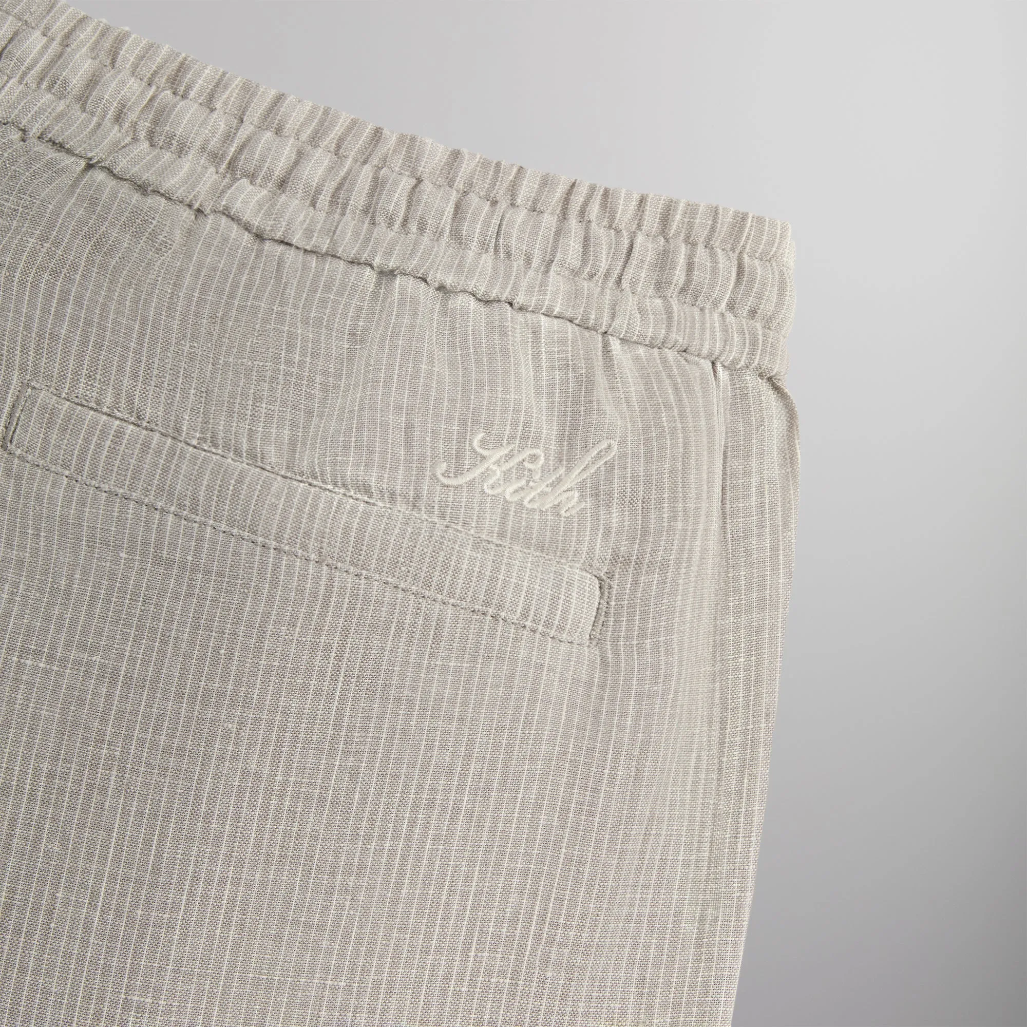 Kith Pinstripe Linen Barrow Pant - Light Heather Grey sold by Kith product image thumbnail 3