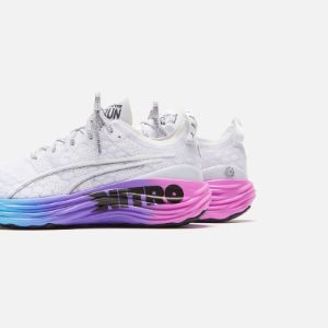 Puma Foreverrun Nitro Sunset - Puma White / Luminous Blue / Electric Orchid sold by Kith