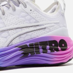 Puma Foreverrun Nitro Sunset - Puma White / Luminous Blue / Electric Orchid sold by Kith