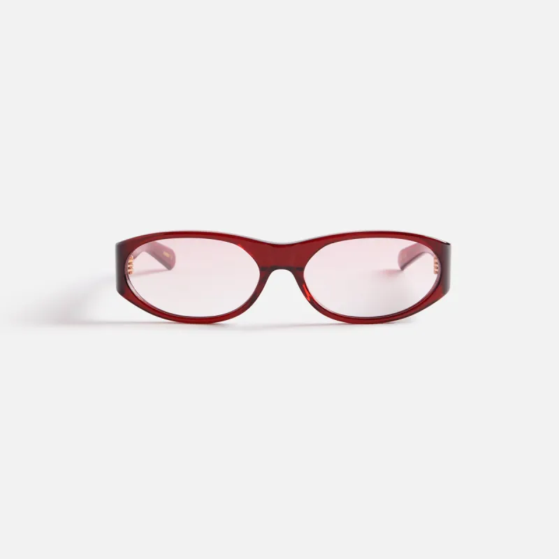 Flatlist Eddie Kyu Sunglasses - Maroon Crystal / Pink Gradient Lens sold by Kith