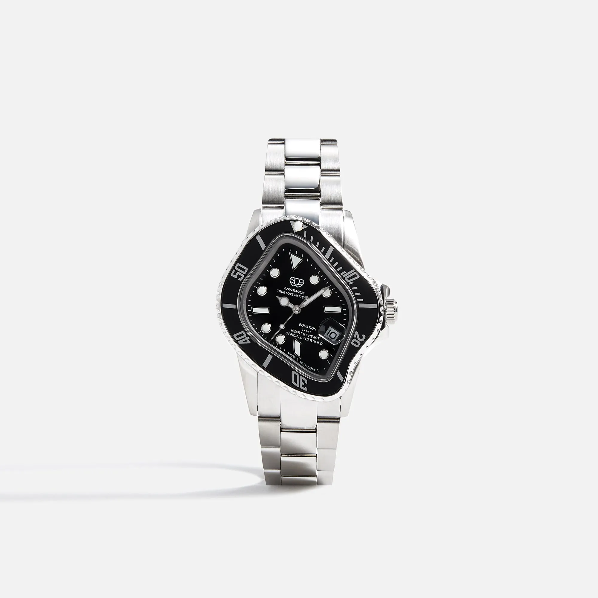 LAARVEE Silver Precision Steel - Black Bezel / Black Dial PH sold by Kith