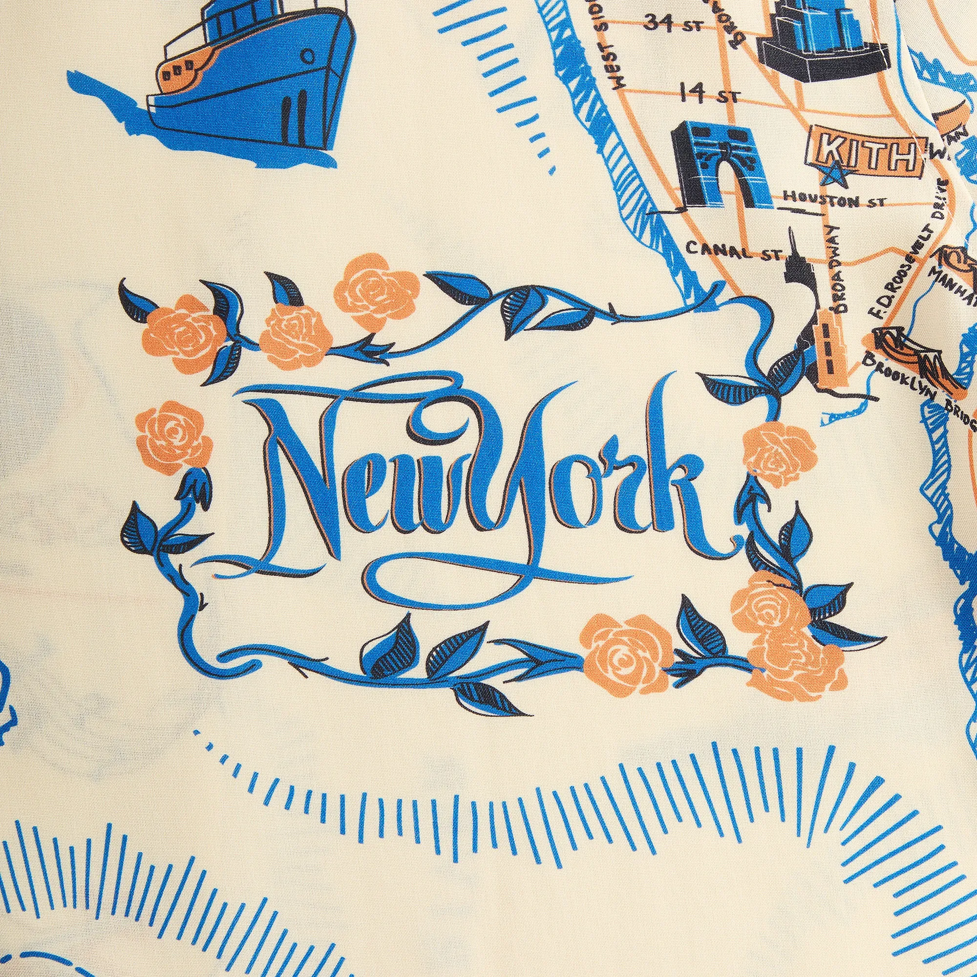 Kith NYC Thompson Camp Collar Shirt - Sandrift sold by Kith product image thumbnail 3