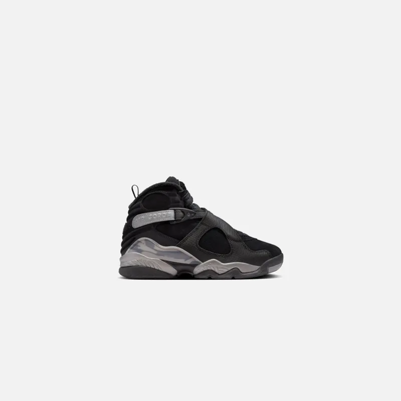 Nike GS Air Jordan 8 Retro - Black / Gunsmoke / Metallic Silver sold by Kith