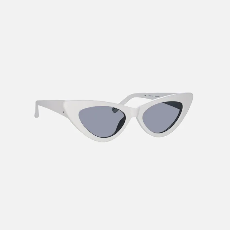 The Attico Dora Frames - White with Grey Lens sold by Kith