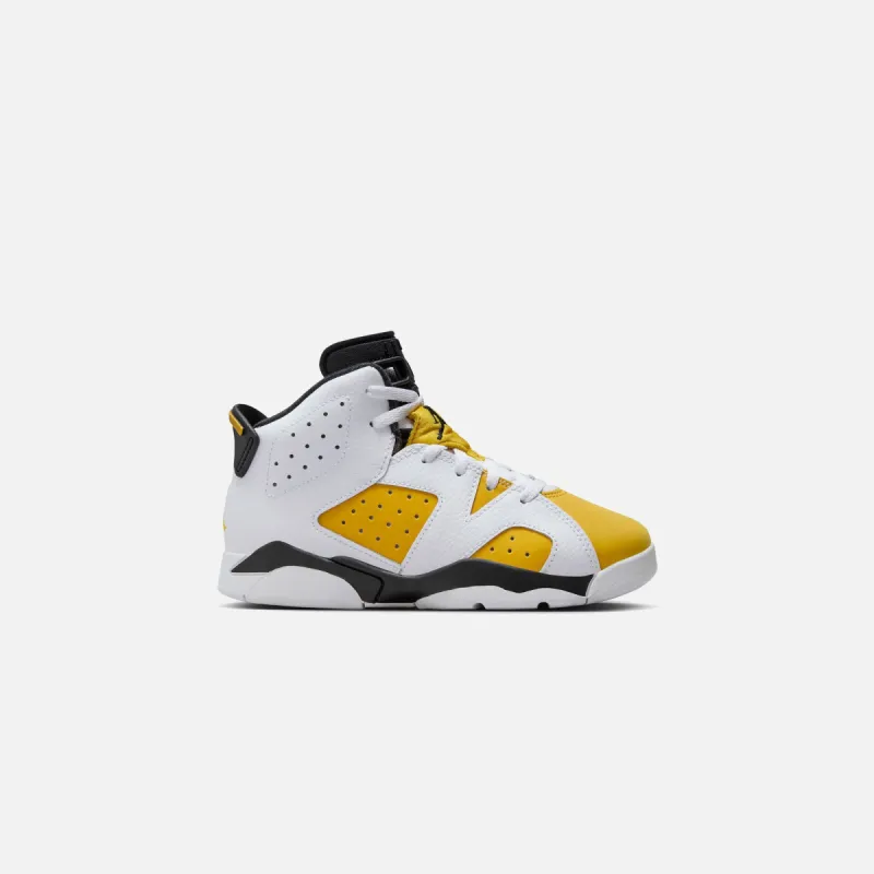 Jordan PS Air Jordan 6 Retro - White / Yellow Ochre / Black sold by Kith