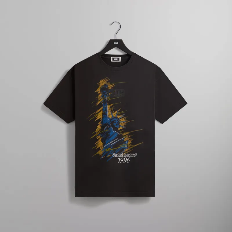 Kith NY to the World Liberty Apple Flame Vintage Tee - White