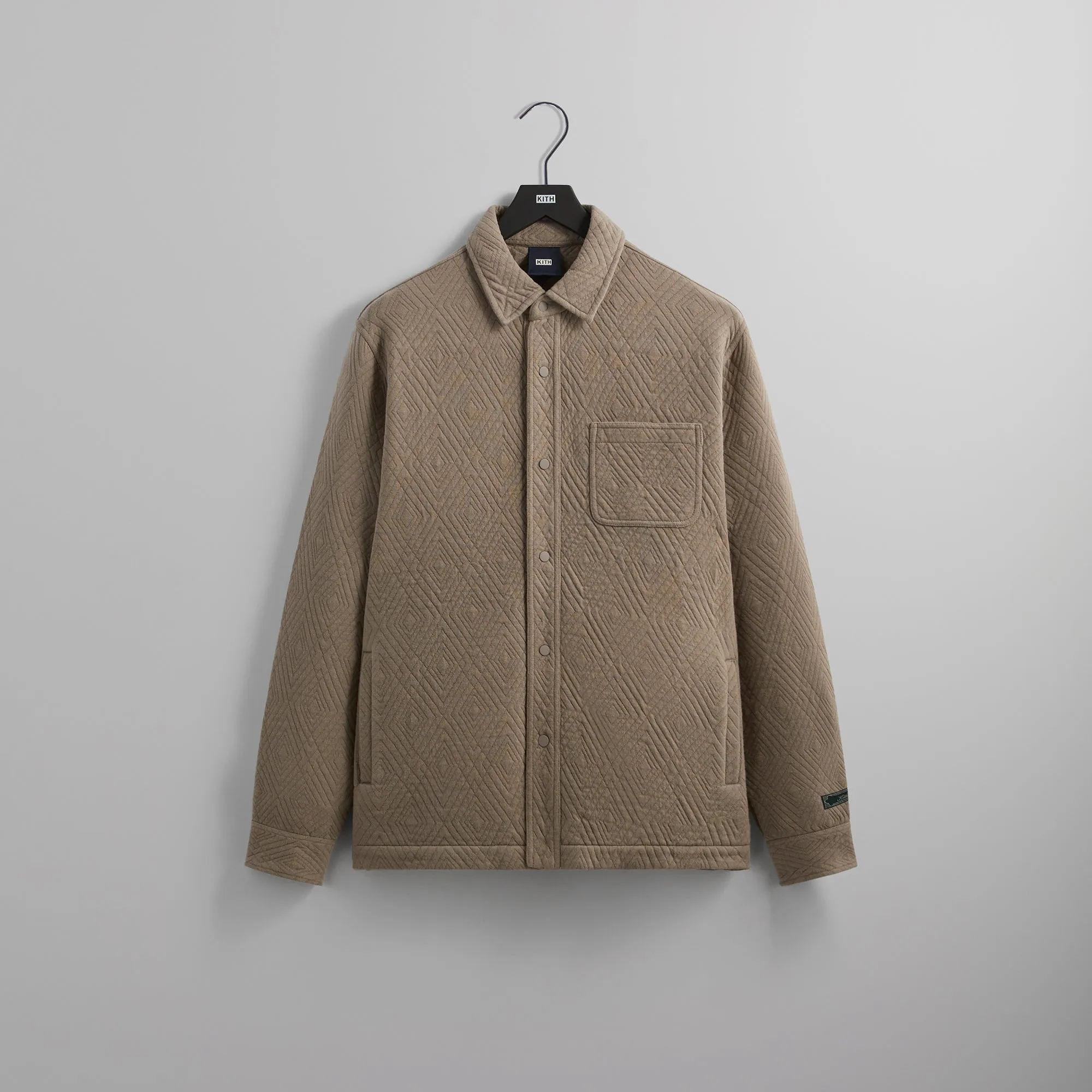 Kith Quilted Interlock Ginza Shirt - Quicksand sold by Kith