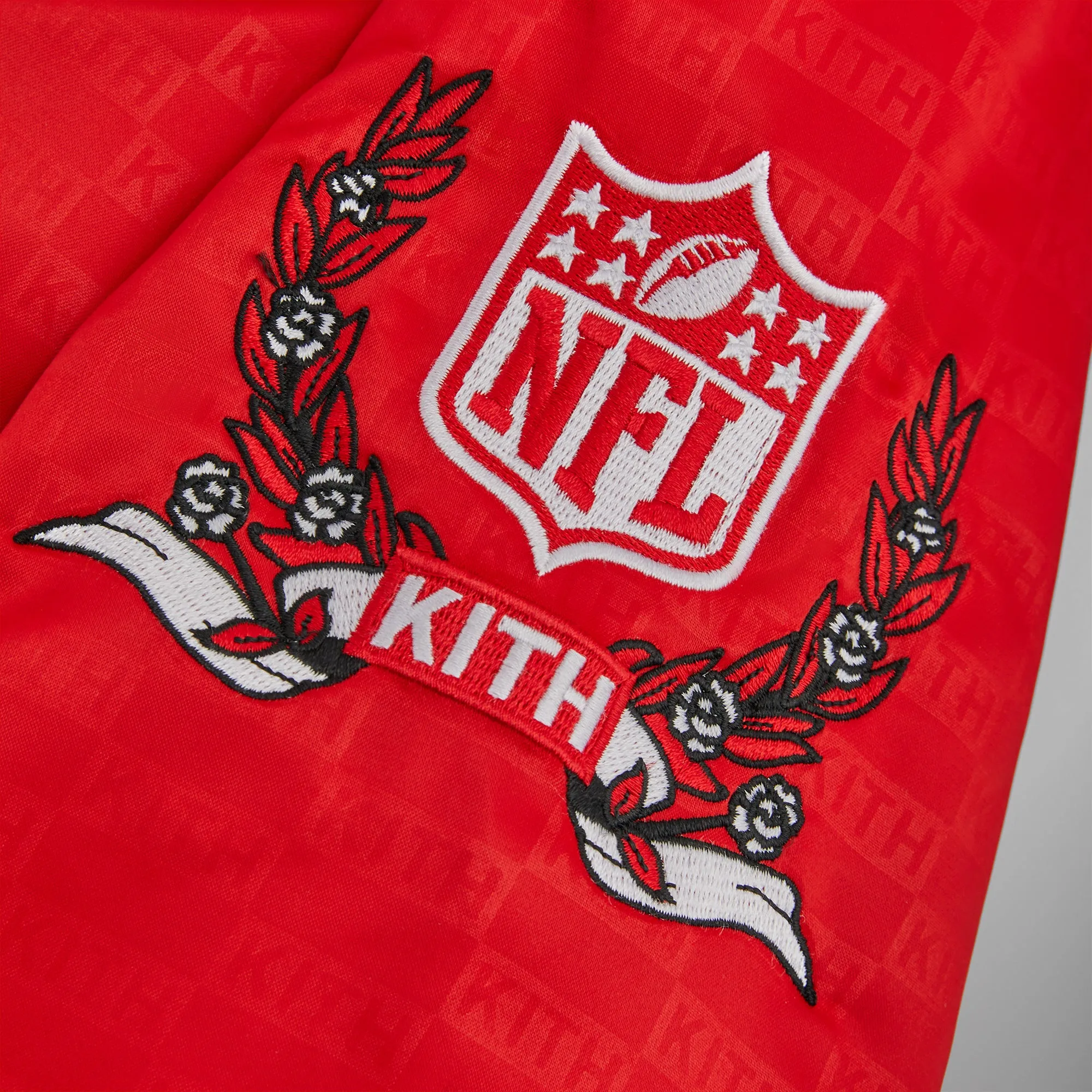 Kith for the NFL: Chiefs Satin Bomber Jacket - Race sold by Kith product image thumbnail 5