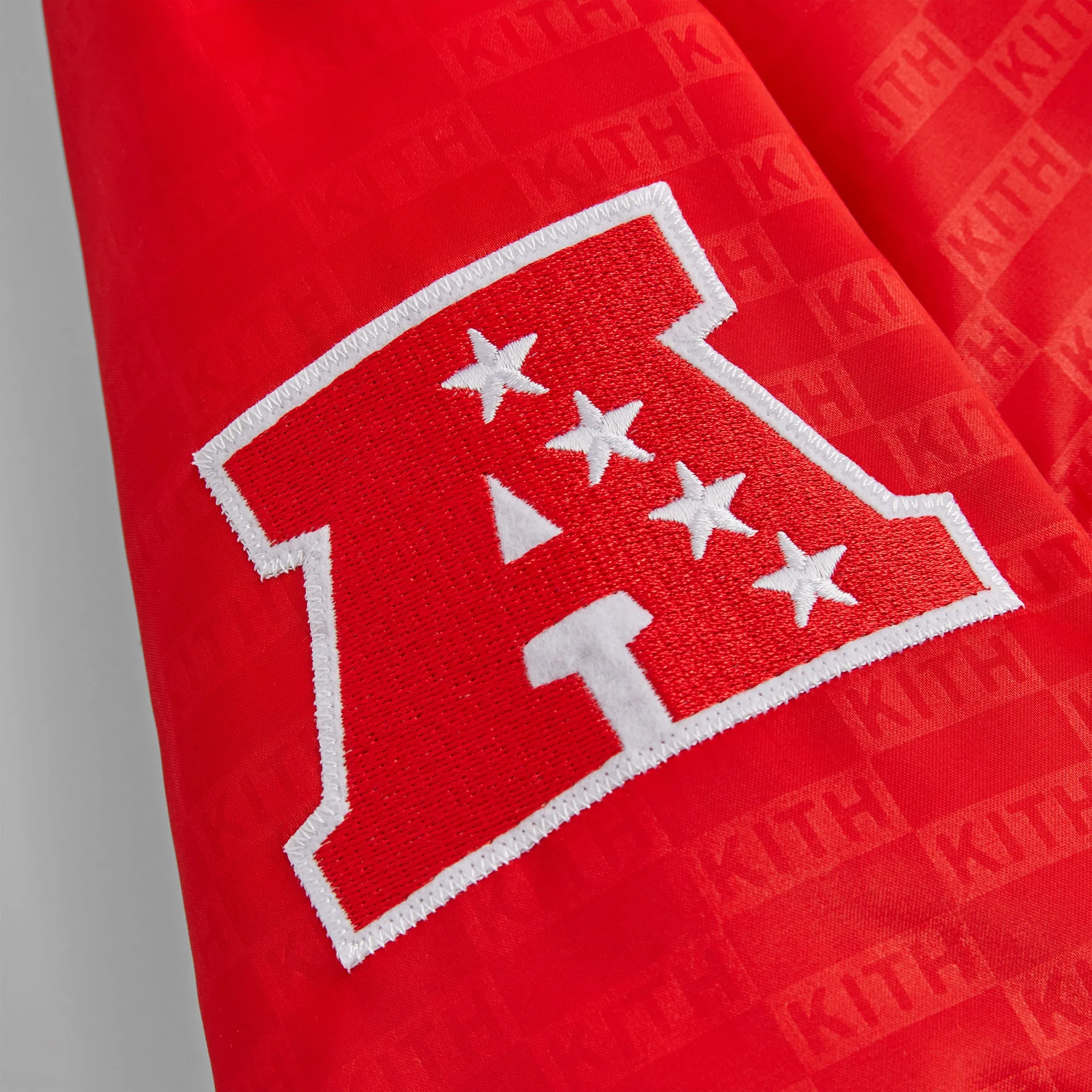 Kith for the NFL: Chiefs Satin Bomber Jacket - Race sold by Kith product image thumbnail 4