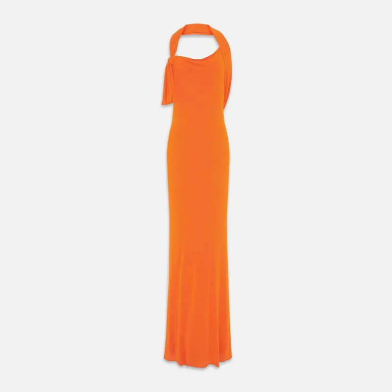 Saint Laurent Jersey Madame Dress - Orange sold by Kith