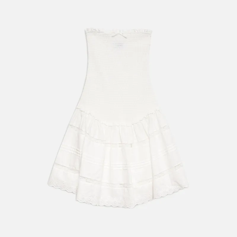 Frankies Bikinis Day Princess Poplin Dress - White sold by Kith