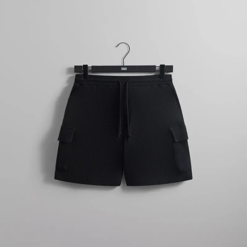 Kith Waffle Fairfax Cargo Short - Black sold by Kith