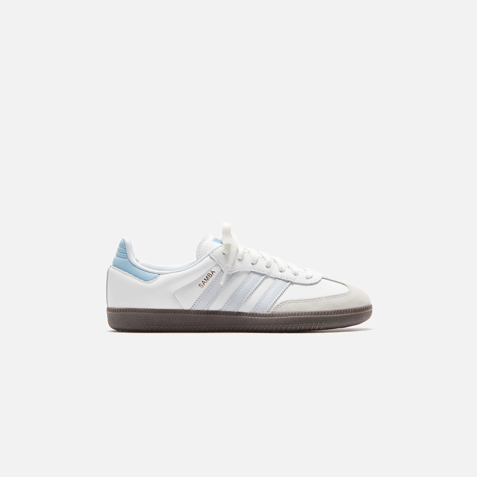 adidas Samba OG - Core White / Halo Blue / Gum sold by Kith