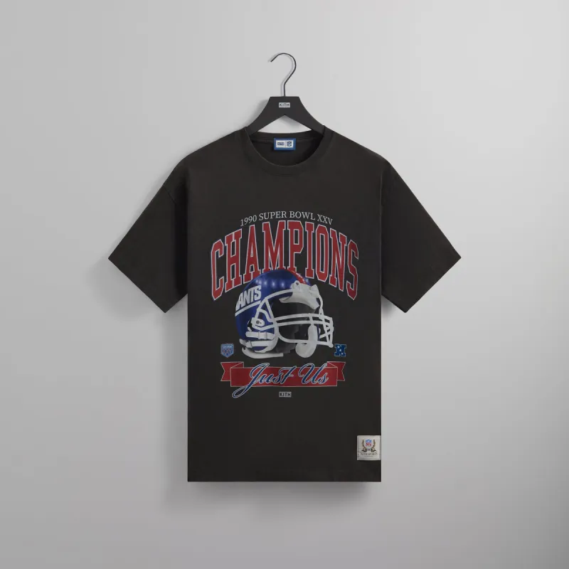Kith for the NFL: Giants Superbowl Vintage Tee - Black sold by Kith