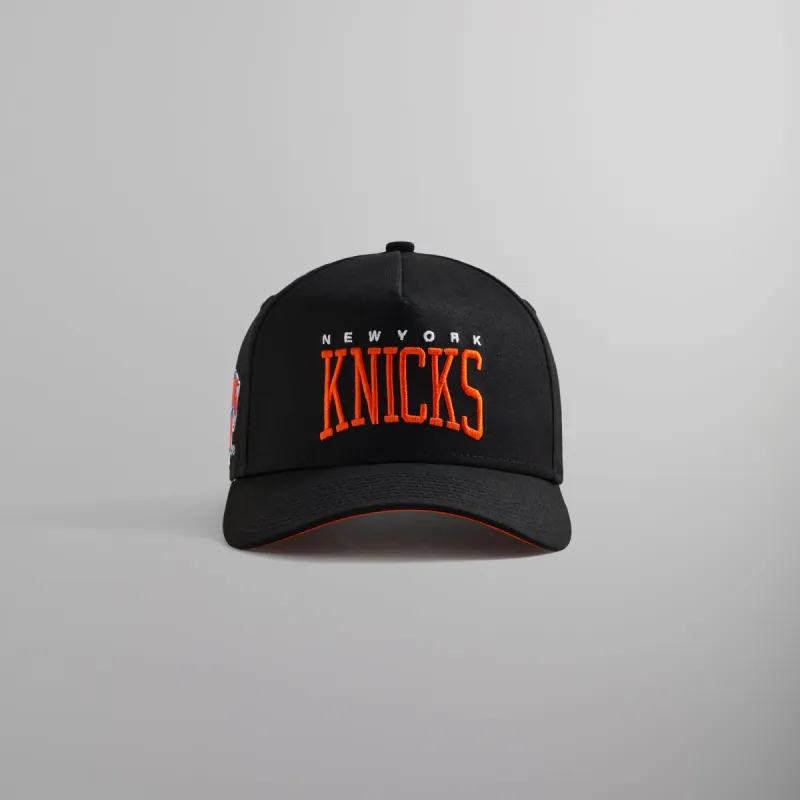 Kith & New Era for the New York Knicks Cotton 9FORTY A-Frame Snapback - Black sold by Kith