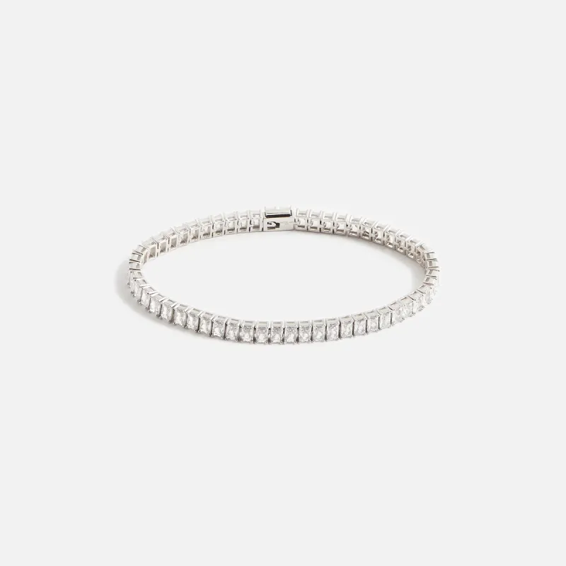 Hatton Labs Emerald Cut Tennis Bracelet - Silver sold by Kith