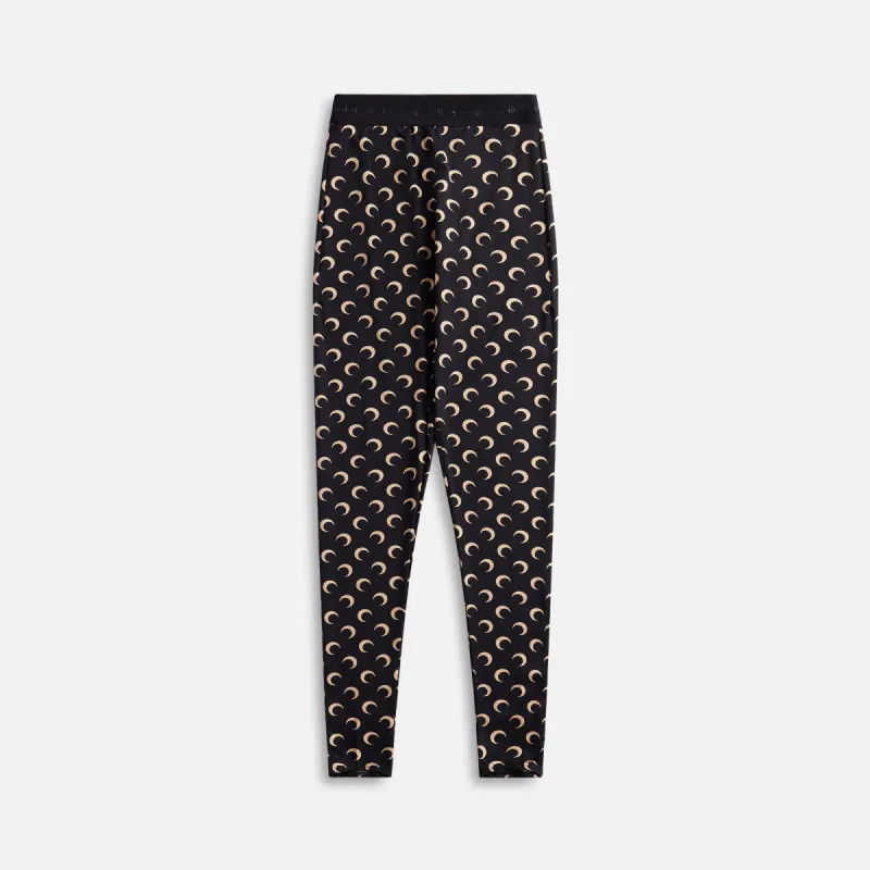 Marine Serre Moon Printed Jersey Stirrup Legging - Moon Tan on Black sold by Kith