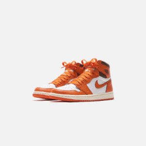 Nike WMNS Air Jordan 1 Retro HI OG - White / Starfish / Cacao sold by Kith
