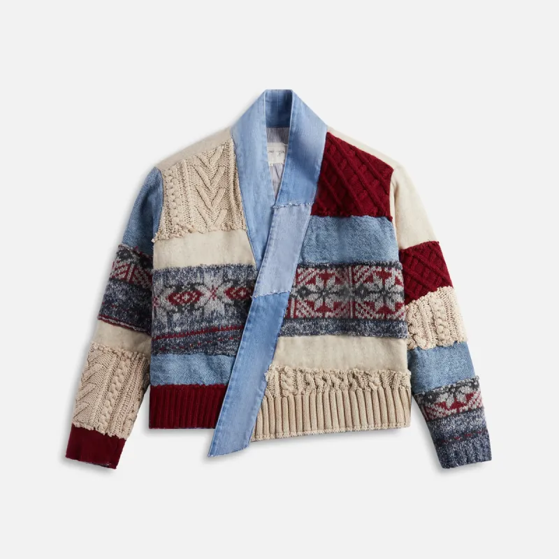 Greg Lauren Mixed Sweater Cropped GL1 - Multi sold by Kith
