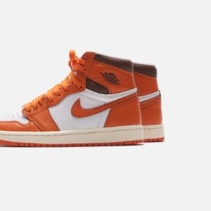 Nike WMNS Air Jordan 1 Retro HI OG - White / Starfish / Cacao sold by Kith
