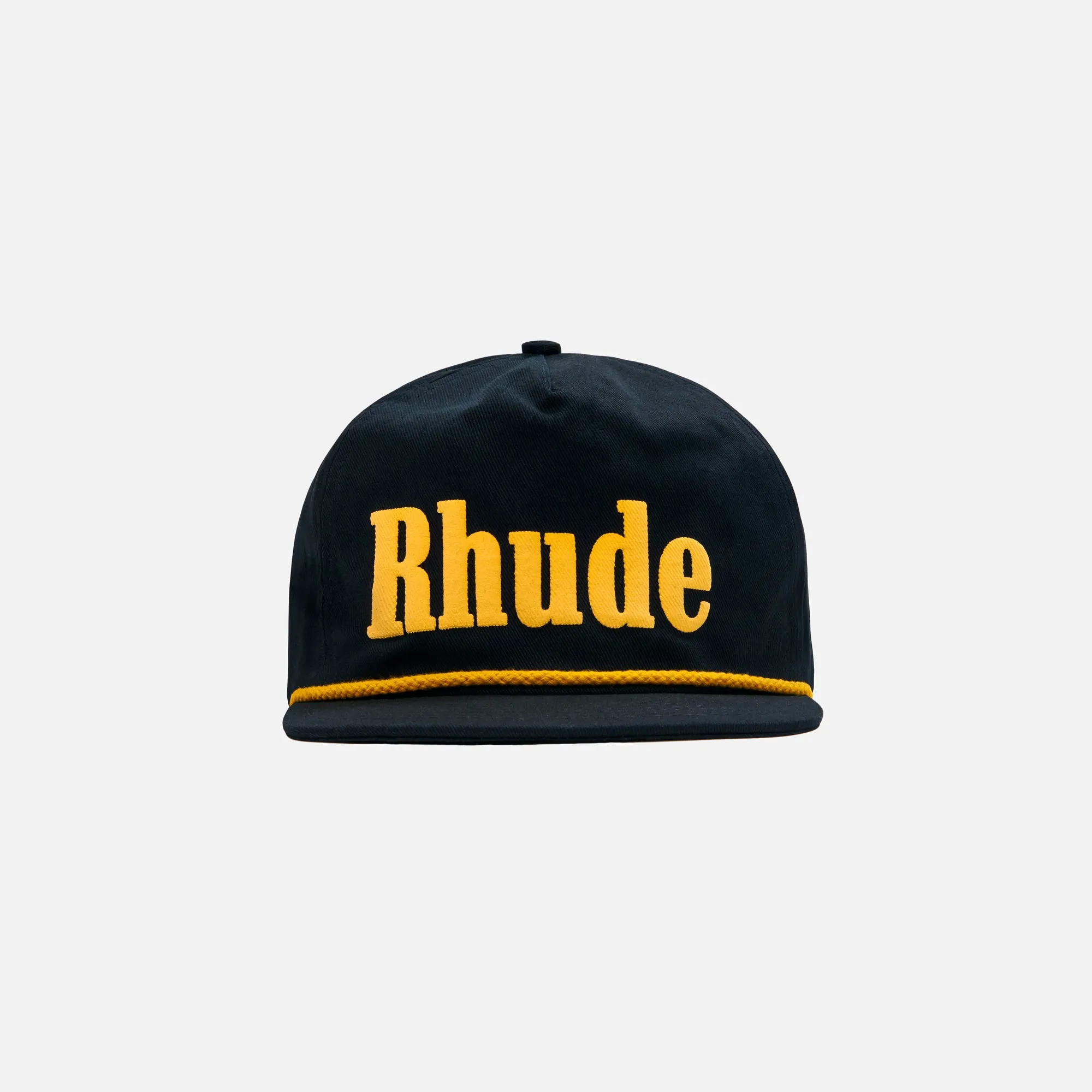 Rhude Logo Hat - Black / Yellow sold by Kith