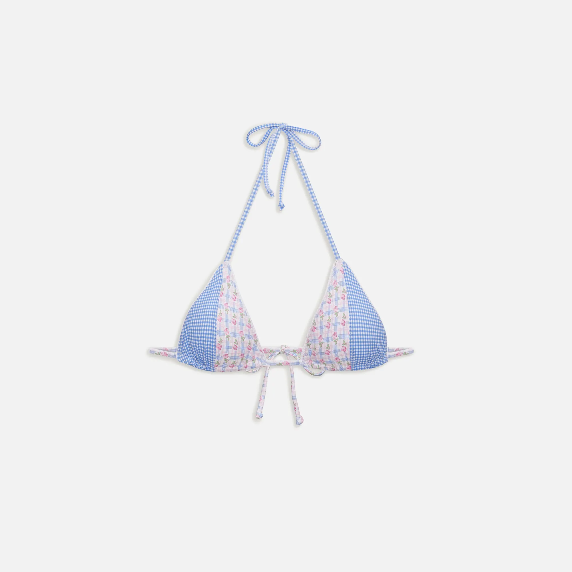 Frankies Bikinis Coastal Top - Rose Picnic Ruffle sold by Kith