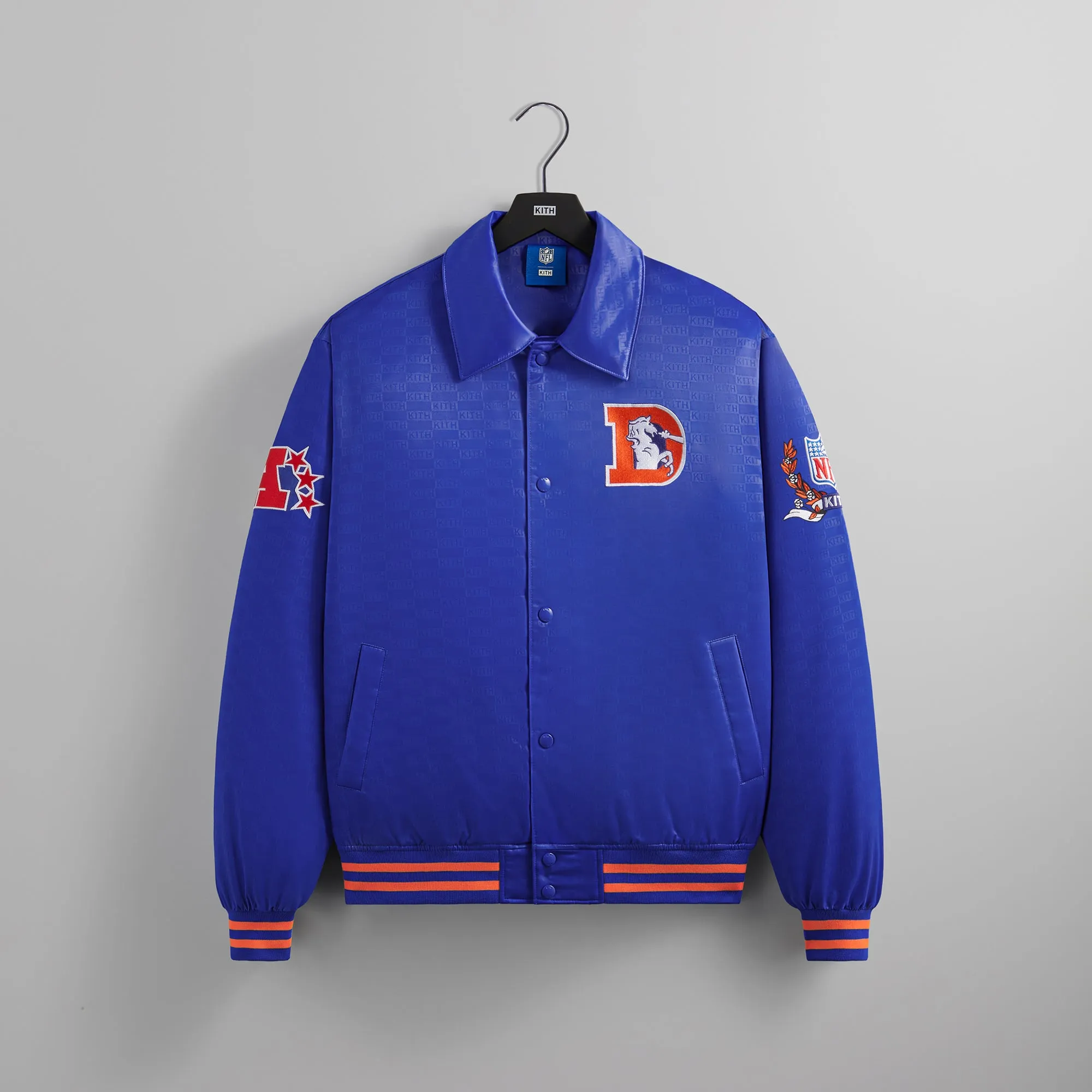 Kith for the NFL: Broncos Satin Bomber Jacket - Sonam sold by Kith