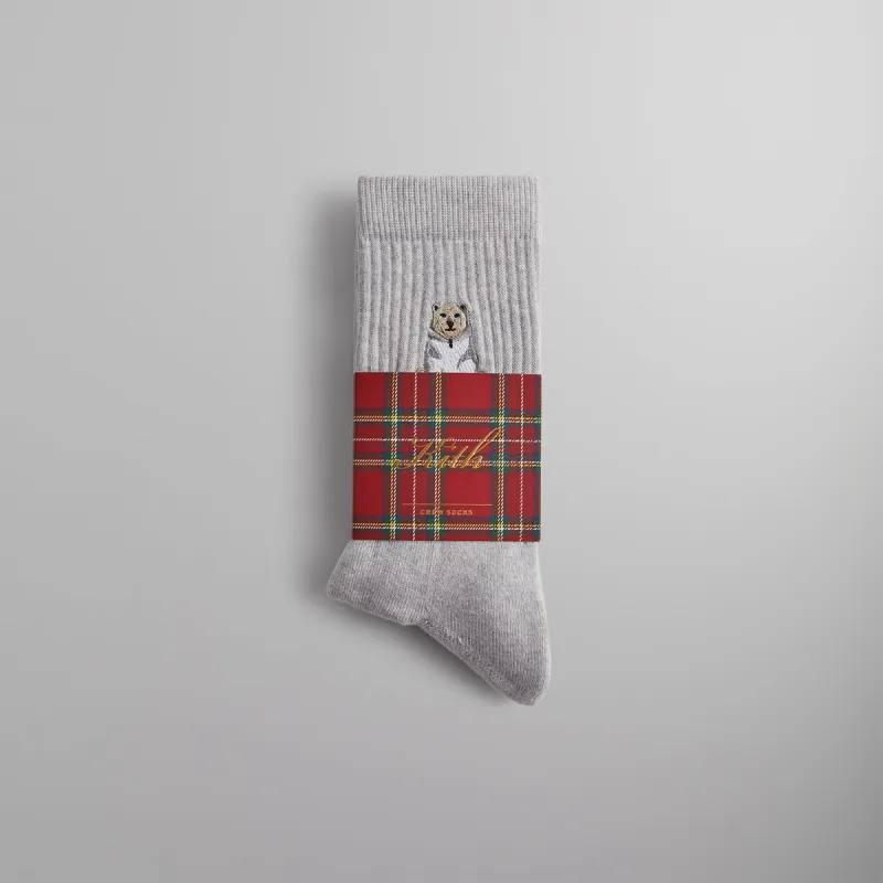 Kithmas Polar Bear Socks - Heather Grey sold by Kith