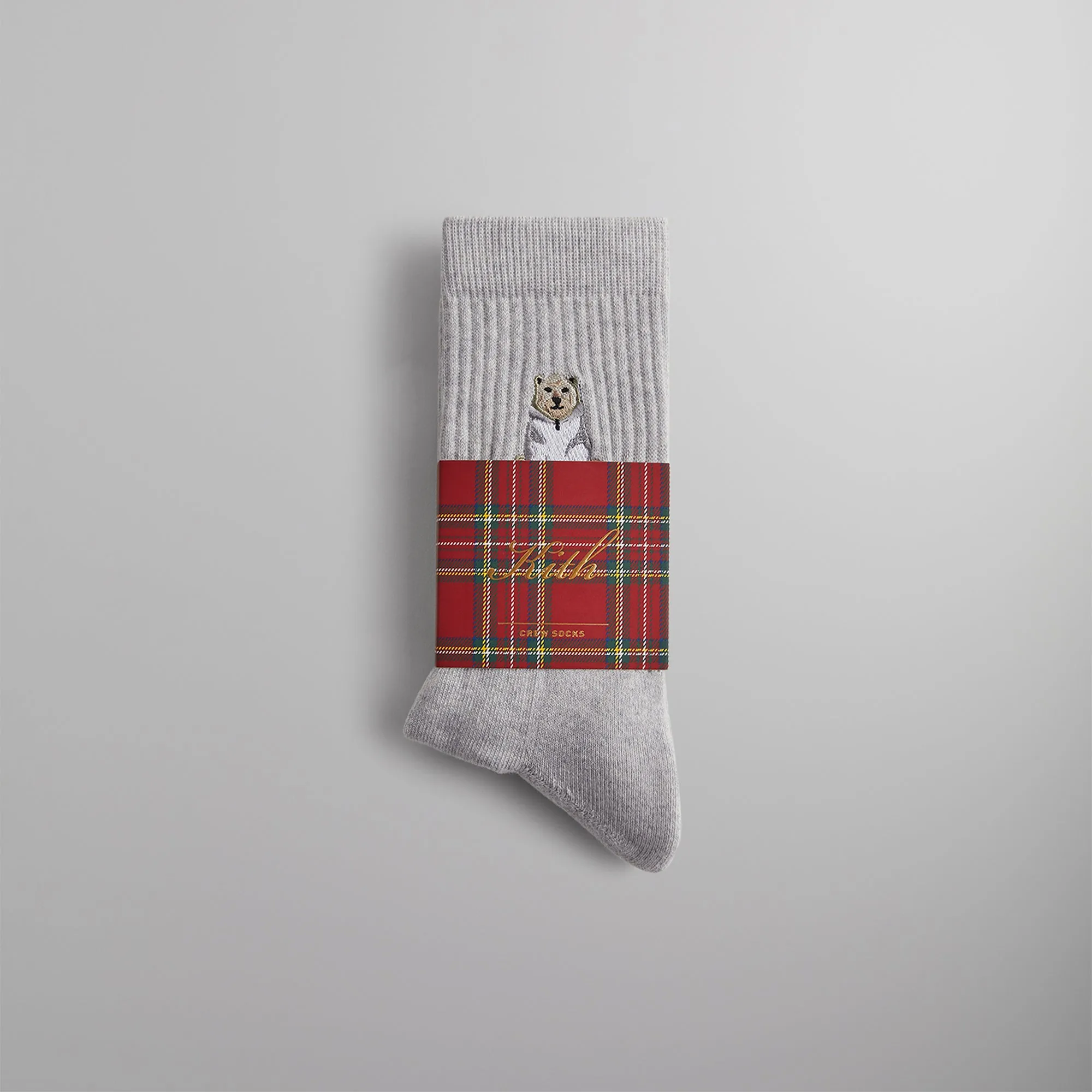 Kithmas Polar Bear Socks - Heather Grey sold by Kith