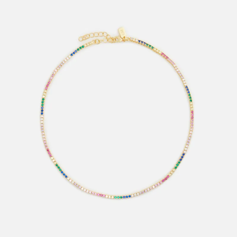 Crystal Haze Mini Serena Necklace - Multi made by Kith