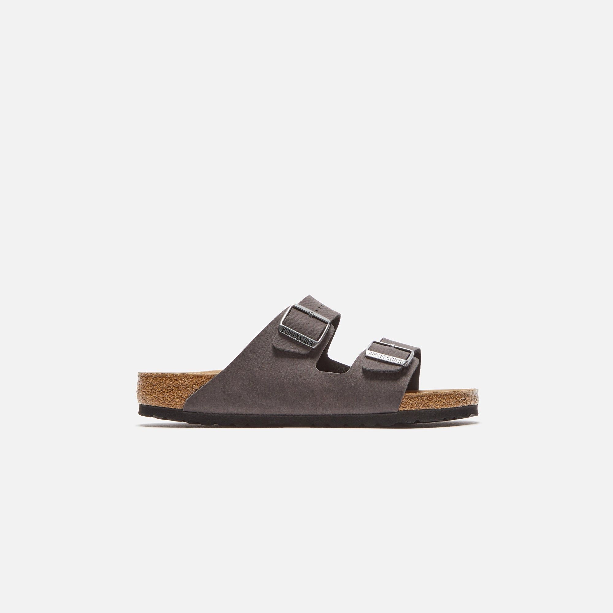 Birkenstock Vegan Microfiber Arizona - Desert / Dust / Black sold by Kith