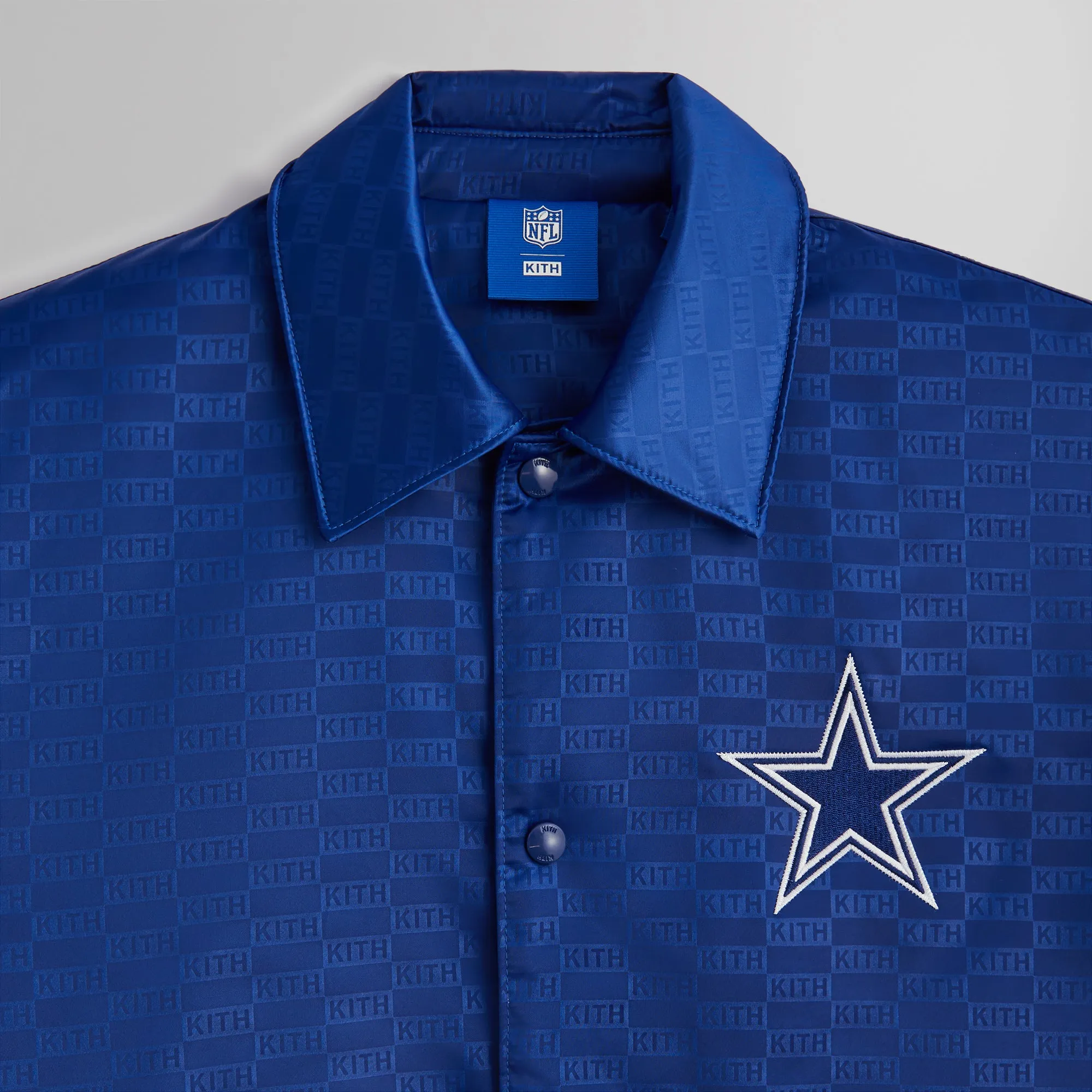 Kith for the NFL: Cowboys Satin Bomber Jacket - Action sold by Kith product image thumbnail 3