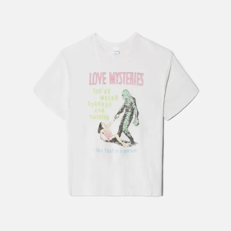 ReDone 90s Easy Love Mysteries Tee - Vintage White sold by Kith