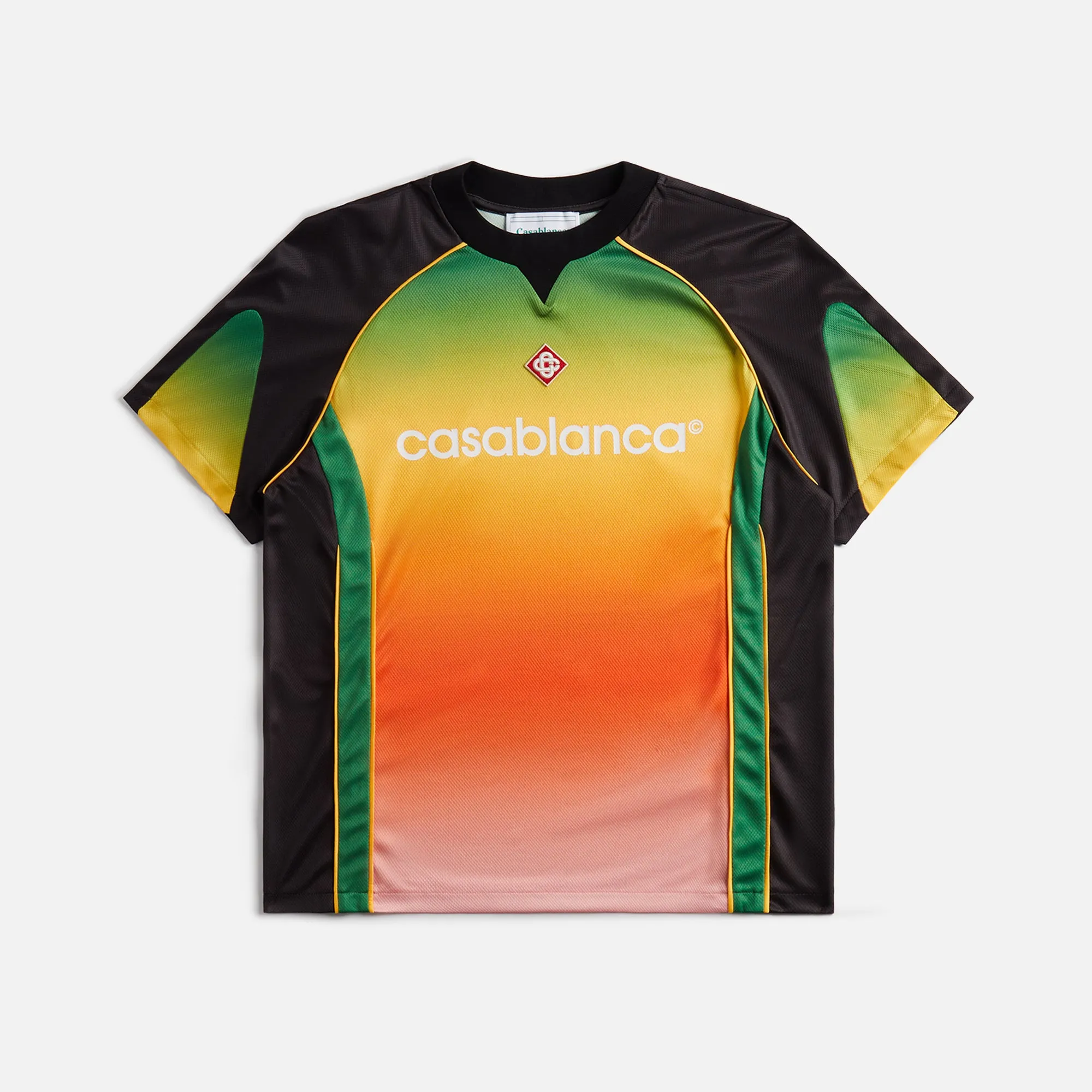 Casablanca Birdseye Mesh Football Shirt - Gradient Multicolour sold by Kith