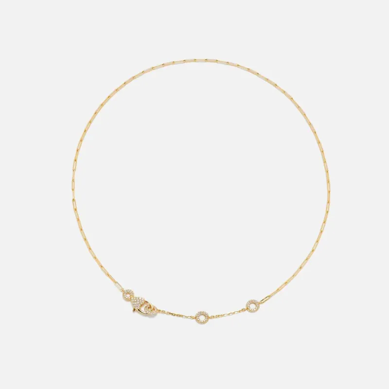 Yvonne Leon Solitaire Donut Necklace in 18K Yellow Gold -  Yellow Gold made by Kith