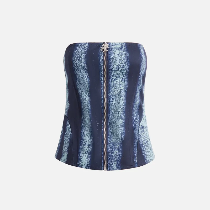 Miaou Riley Corset - Treading Blue sold by Kith