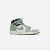 Jordan WMNS Air Jordan 1 Mid - Sail / Jade Smoke / Anthracite sold by Kith